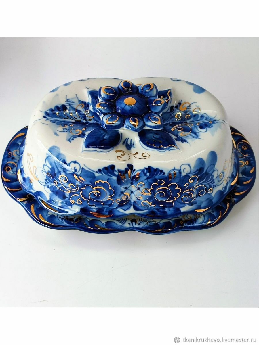 Масленка: масленка для сливочного масла Гжель в интернет-магазине на ...