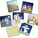 Large Square greeting card 15h15 cm 6 PCs, Cards, St. Petersburg,  Фото №1