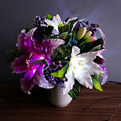 Для дома и интерьера handmade. Livemaster - original item Bouquet-lamp of lilies 