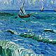 Картина  Ван Гог  Морской пейзаж в Ле-Сент-Мари-де-ла-Мер. Картины. Елена Андреева. Ярмарка Мастеров.  Фото №6