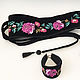 Velvet belt and bracelet with hand embroidery. Belt. KVITKA. Online shopping on My Livemaster.  Фото №2