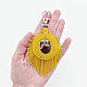 Yellow Keychain Jasper Natural Stone for keys on a bag backpack boho. Key chain. Macrame jewelry - gnezdo_kukushki. My Livemaster. Фото №6