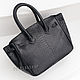 Сумка из кожи питона черная в стиле Hermes Birkin 30. Сумка-тоут. PYTOSHASHOP. Ярмарка Мастеров.  Фото №12