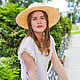 Embossed hat-boater. Hats1. Exclusive HATS. LANA ANISIMOVA.. My Livemaster. Фото №6