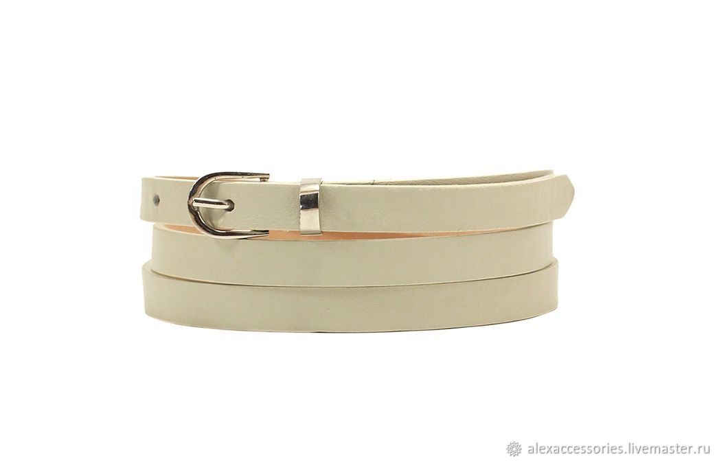 Gray leather belt, Straps, Moscow,  Фото №1