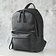 Backpack leather men's 'Lucas' (Black). Men\\\'s backpack. DragonBags - Men's accessories. Online shopping on My Livemaster.  Фото №2