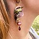Order Chrysanthemum Bird Earrings. Coffeelena. Livemaster. . Earrings Фото №3