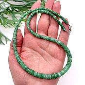 Работы для детей, handmade. Livemaster - original item Beads / necklace natural African emerald with Indian cut. Handmade.
