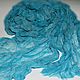 Silk scarf batik chiffon grey blue boho scarf gift to woman. Scarves. SilkColor. My Livemaster. Фото №4
