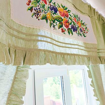 необычные шторы с подвесками на ткани своими руками