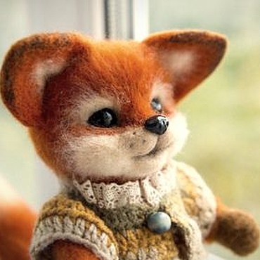 Куклы и игрушки ручной работы. Ярмарка Мастеров - ручная работа Лисёнок Мила. Валяная (войлочная) игрушка из шерсти.. Handmade.