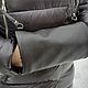 Order Clutch bag for hands made of eco-Leather and fur Black. Katorina Rukodelnica HandMadeButik. Livemaster. . Clutch Фото №3