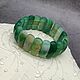 Order Bracelet natural green agate with a cut. naturalkavni. Livemaster. . Bead bracelet Фото №3