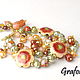 Order Bracelet with cloisonne flowers. Grafoli jewellery. Livemaster. . Bead bracelet Фото №3