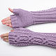 Mittens knitted with arans made of merino wool. Mitts. Knitwear shop Fairy Tale by Irina. My Livemaster. Фото №6