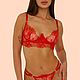 Красный комплект нижнего белья из вышивки на сетке. Комплекты белья. Natali Lingerie / Нижнее бельё ручной работы!. Интернет-магазин Ярмарка Мастеров.  Фото №2