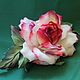 Rose made of silk ' Beauty', Brooches, Moscow,  Фото №1