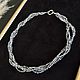 Серебристое колье- чокер из бусин с сердцем из аметиста. Колье. STATEMENTS JEWELRY Only_you_byElena. Ярмарка Мастеров.  Фото №5