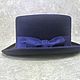 Blue short felt top hat ' Bon', Hats1, St. Petersburg,  Фото №1