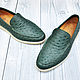 Men's loafers made of genuine ostrich leather, individual tailoring!. Loafers. SHOES&BAGS. Online shopping on My Livemaster.  Фото №2