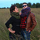 Snood male female'Rock and Roll' (blue-terracotta. Snudy1. IRINA GRUDKINA Handmade Knitwear. Online shopping on My Livemaster.  Фото №2