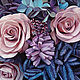 Painting 'Bouquet in purple shades' oil on canvas D50cm. Pictures. vestnikova. My Livemaster. Фото №6