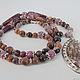 Long beads with a stone pendant (rhodonite, variscite, lepidolite). Necklace. Magic box. My Livemaster. Фото №6