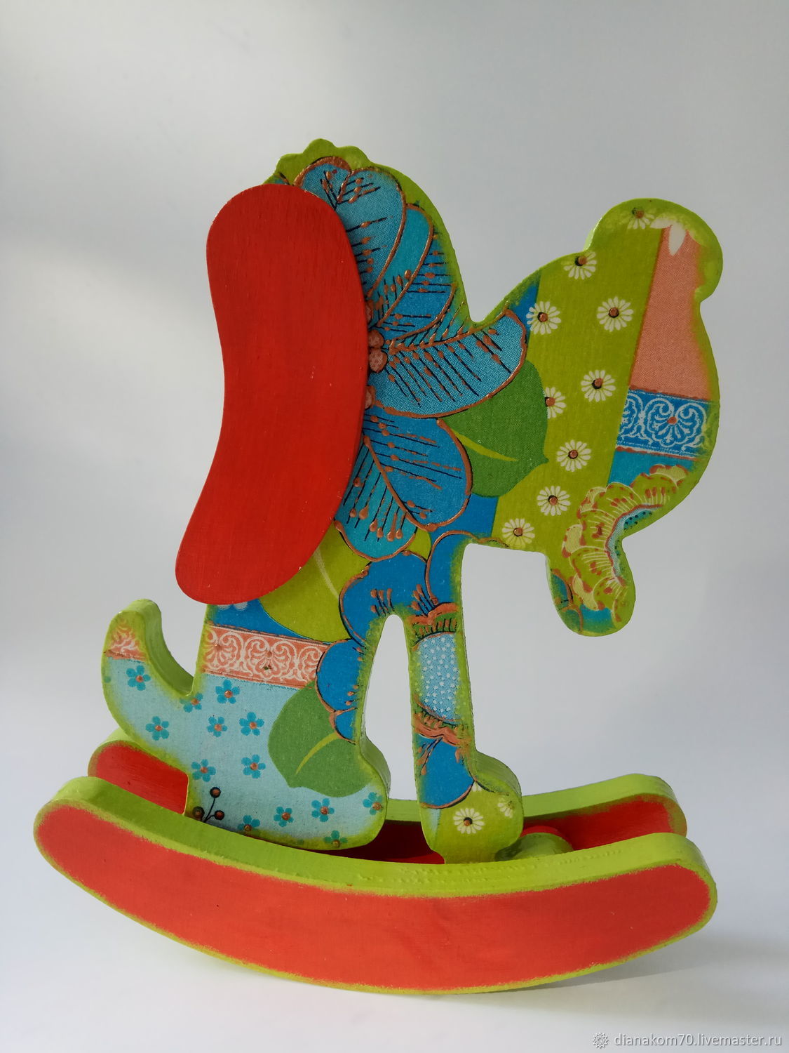 Собака-качалка игрушка деревянная декупаж, Мягкие игрушки, Кашира,  Фото №1