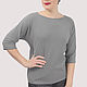 Jumper T-shirt grey striped Cotton, Jumpers, Moscow,  Фото №1