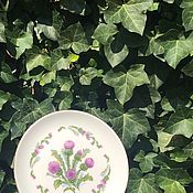 Винтаж handmade. Livemaster - original item Thistle plate, China, England. Handmade.