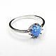 Opal Silver Ring, Opal Blue Silver ring. Rings. Irina Moro. My Livemaster. Фото №4