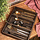 Silverware tray with three compartments made of dark oak. Utensils. Foxwoodrus. Online shopping on My Livemaster.  Фото №2