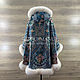 Poncho with fur from Pavlovsky Posad shawl 'Siberian beauty'. Ponchos. Olga Lavrenteva. My Livemaster. Фото №6