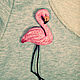 Брошь текстильная "Розовый фламинго". Брошь-булавка. Оксана Галицына (charmingdoll). Интернет-магазин Ярмарка Мастеров.  Фото №2