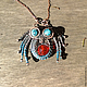 Copper wire wrapped pendant "Spider". Pendants. IVA rainbow art. My Livemaster. Фото №6