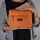 Сумка на пояс /HANDS_FREE/ оранжевый. Поясная сумка. Masha Karpova (karphomeproject). Ярмарка Мастеров.  Фото №4