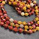 8 mm Jasper Mukait Natural Long Beads with Cut. Beads2. naturalkavni. My Livemaster. Фото №6
