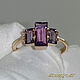 Ring 'Baguettes-amethyst' gold 585, amethysts. VIDEO. Rings. MaksimJewelryStudio. Online shopping on My Livemaster.  Фото №2