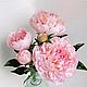 Цветы Пионы розовые из полимерно глины, Цветы, Тольятти,  Фото №1