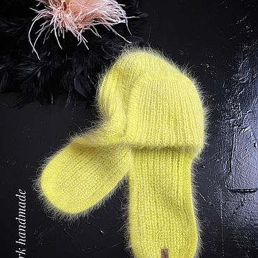 Аксессуары ручной работы. Ярмарка Мастеров - ручная работа Ушанка «angorino». Handmade.
