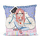 Order Gift for a teenage girl Decorative pillowcase 40h40 with pocket. Dolls Elena Mukhina. Livemaster. . Pillow Фото №3
