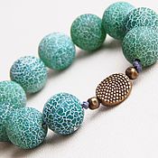 Фен-шуй и эзотерика handmade. Livemaster - original item Earthy agate beads crackle. Handmade.