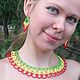 Кружевные серьги «Рай на земле». Украшения субкультур. Юлия: плетёные украшения (Lustic). Интернет-магазин Ярмарка Мастеров.  Фото №2