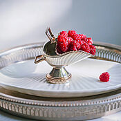Винтаж handmade. Livemaster - original item Vintage silver-plated ashtray sugar bowl with a spoon England. Handmade.