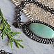 Pendant with jade on a long chain 'Forest fragrance'. Pendants. Olga Lado. Online shopping on My Livemaster.  Фото №2