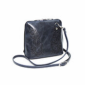 Сумки и аксессуары handmade. Livemaster - original item Crossbody bag: Women`s leather handbag blue Una Mod S83t-661. Handmade.