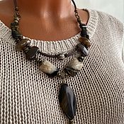 Украшения handmade. Livemaster - original item Necklace: stylish jewelry, unusual boho jewelry, natural stones. Handmade.