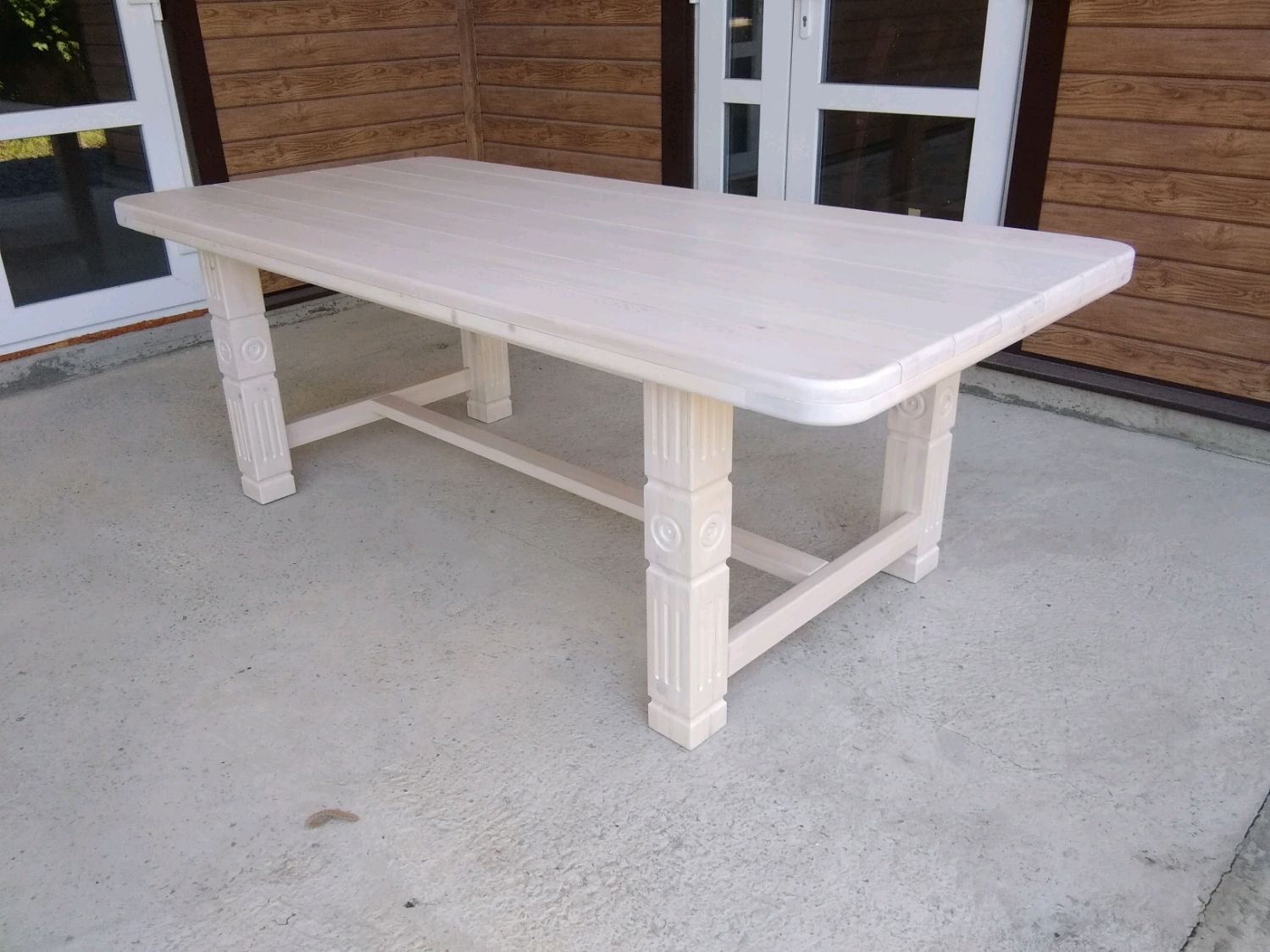 стол деревянный для дачи массивный