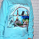 Sweatshirt sweatshirt with a picture of Peter, I see you hand painted. Jumpers. Koler-art handpainted wear. My Livemaster. Фото №5