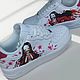 Кроссовки белые Nike Air Force 1 унисекс, кастом, ручная роспись,аниме. Кроссовки. O-Go-Art.Кастомизация одежды и обуви. Ярмарка Мастеров.  Фото №14